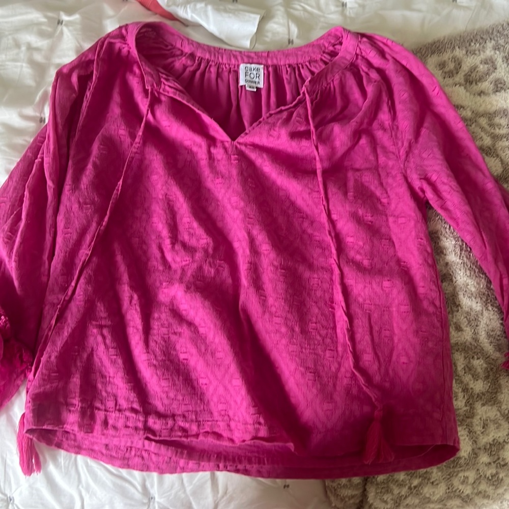 cfd pink long sleeve blouse